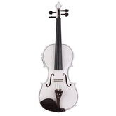 Glarry GV102 4/4 Acoustic EQ Electric Solid Wood Violin - White